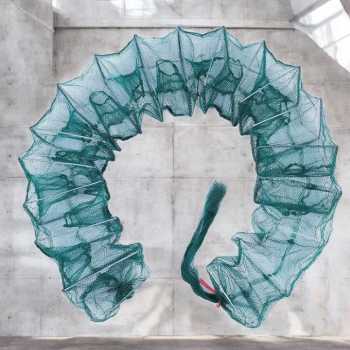 Gambar produk GS Jaring Ikan Kepiting Udang Foldable Double Knot Fishing Net Bait 3M 12 Doors - JOA83Q