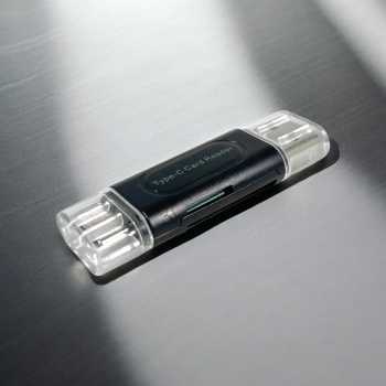 Gambar produk NIUTO Card Reader 4in1 USB 2.0 USB Type C OTG SD Card MicroSD - NT-41