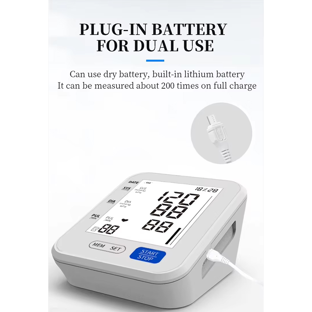 Kelang Tensimeter Digital Pengukur Tekanan Darah English Voice - B808 Gambar produk Kelang Tensimeter Digital Pengukur Tekanan Darah English Voice - B808