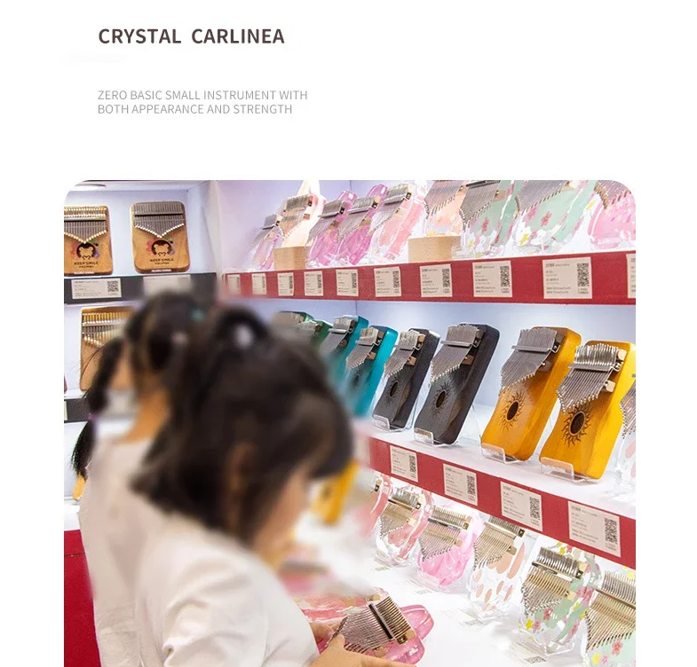 Gambar produk Miwayer Kalimba Thumb Piano Musical Toys 21 Note Sound Acrylic Cherry Blossom - HRU-002