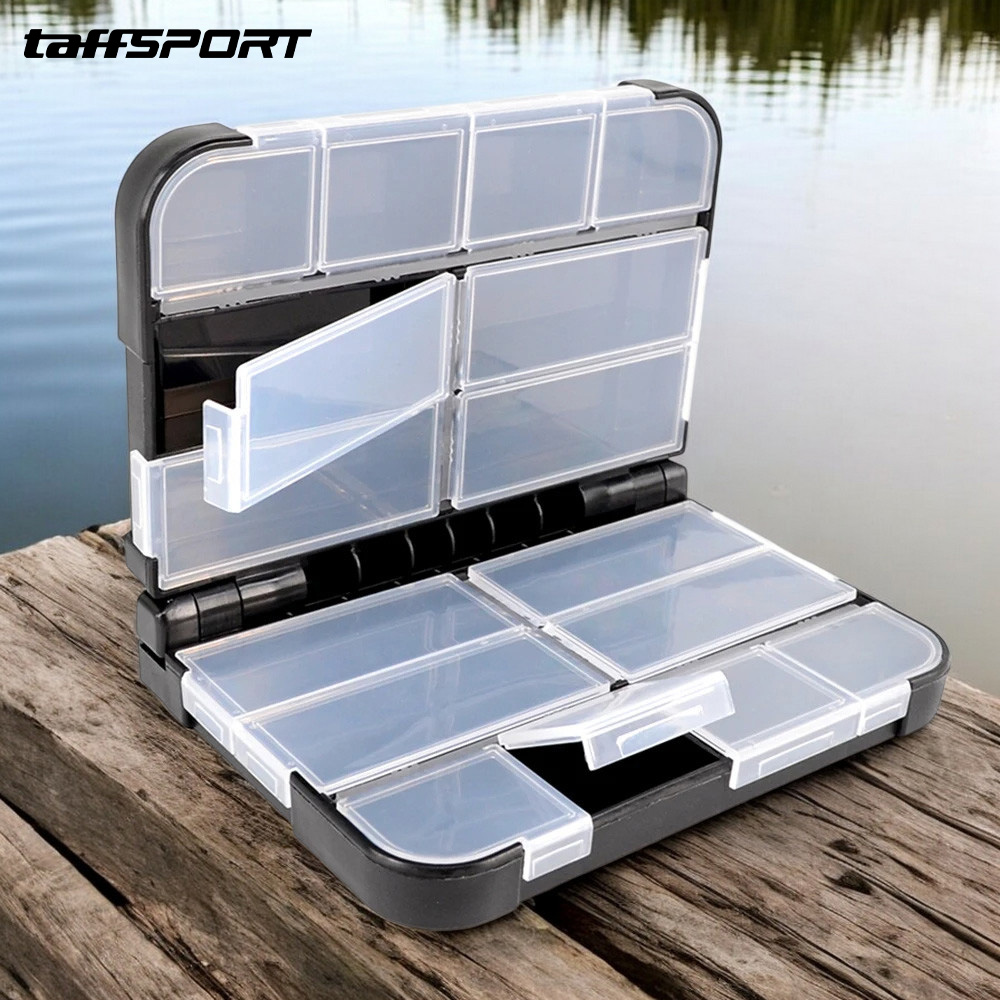 TaffSPORT Kotak Kail Pancing Fishing Tackle Box 16 Compartement - H016 Gambar produk TaffSPORT Kotak Kail Pancing Fishing Tackle Box 16 Compartement - H016