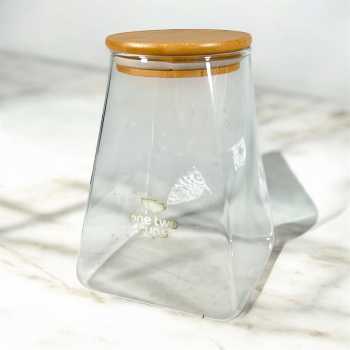 Gambar produk One Two Cups Toples Kaca Penyimpanan Makanan Pyramid Glass Storage Jar 950ml - S12