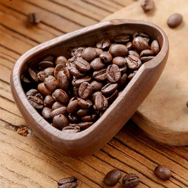 Gambar produk KAFEI Coffee Dosing Tray Mangkok Takar Biji Kopi Walnut Wood - OX10