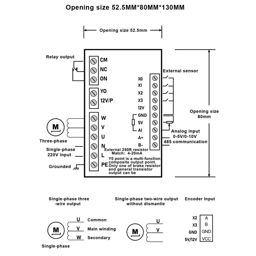 SUSWE Frequency Converter Inverter VFD 3 Phase 220V T13 Vector 750W - RS485 Gambar produk SUSWE Frequency Converter Inverter VFD 3 Phase 220V T13 Vector 750W - RS485