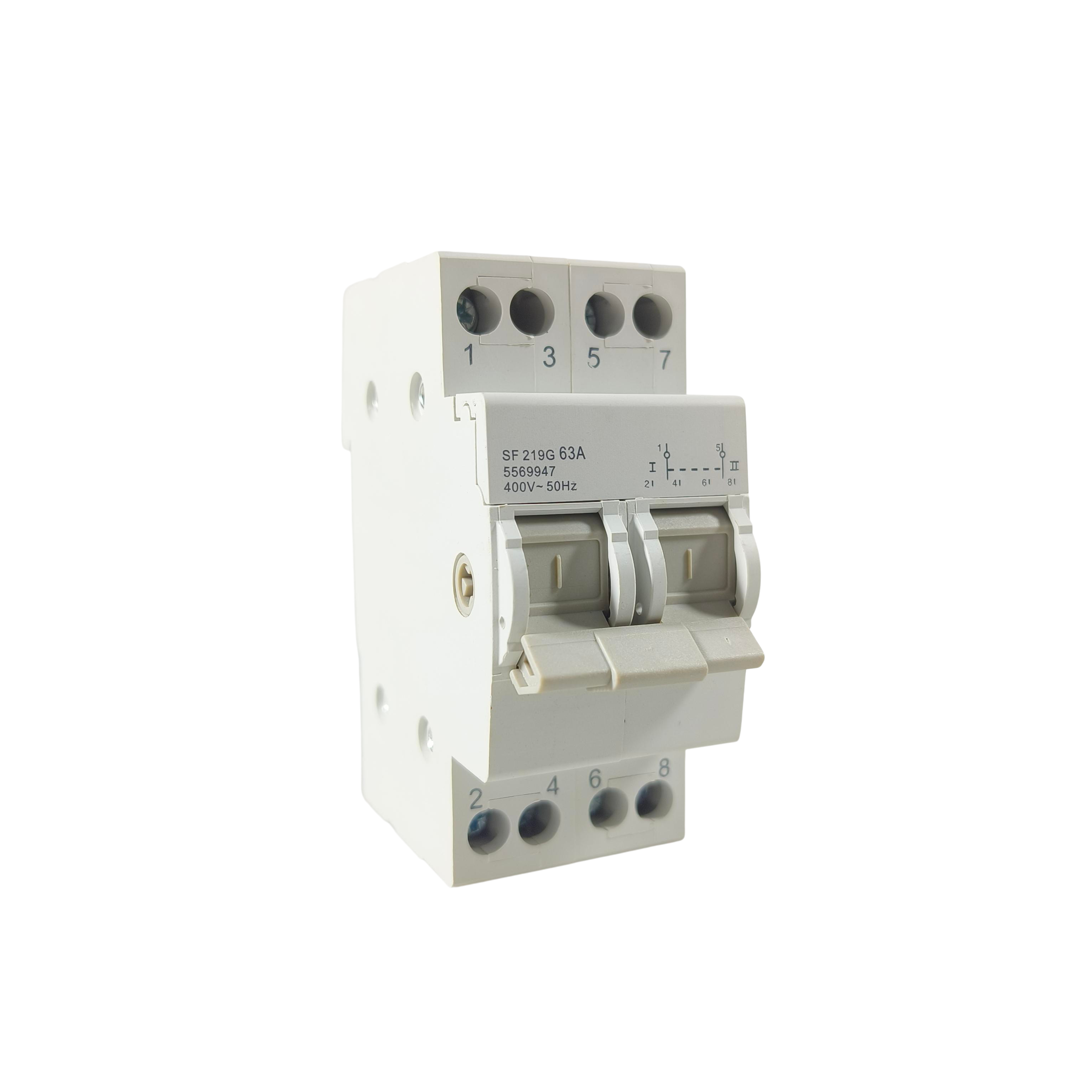 FANHEY Saklar Circuit Breaker 2P Transfer MTS Dual Power Switch 63A - SF219G Gambar produk FANHEY Saklar Circuit Breaker 2P Transfer MTS Dual Power Switch 63A - SF219G