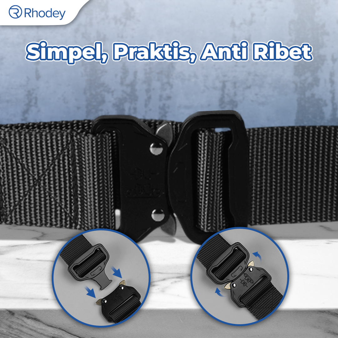 Rhodey Tali Ikat Pinggang Canvas Nylon Army Military Tactical 125cm - MU056 Gambar produk Rhodey Tali Ikat Pinggang Canvas Nylon Army Military Tactical 125cm - MU056