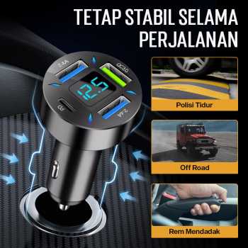 Gambar produk Iriisy Car Charger Mobil Fast Charging PD QC 3.0 USB Type C Port 54W - PD20W