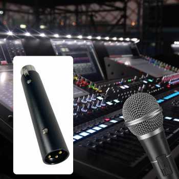 Alloet Microphone Preamplifier Gain Booster Low Noise XLR 28dB 48V - DM1