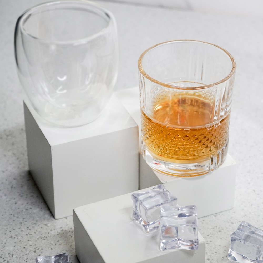 One Two Cups Gelas Whisky Cocktail Old Fashion Rock Glass 300ml - VL3 Gambar produk One Two Cups Gelas Whisky Cocktail Old Fashion Rock Glass 300ml - VL3