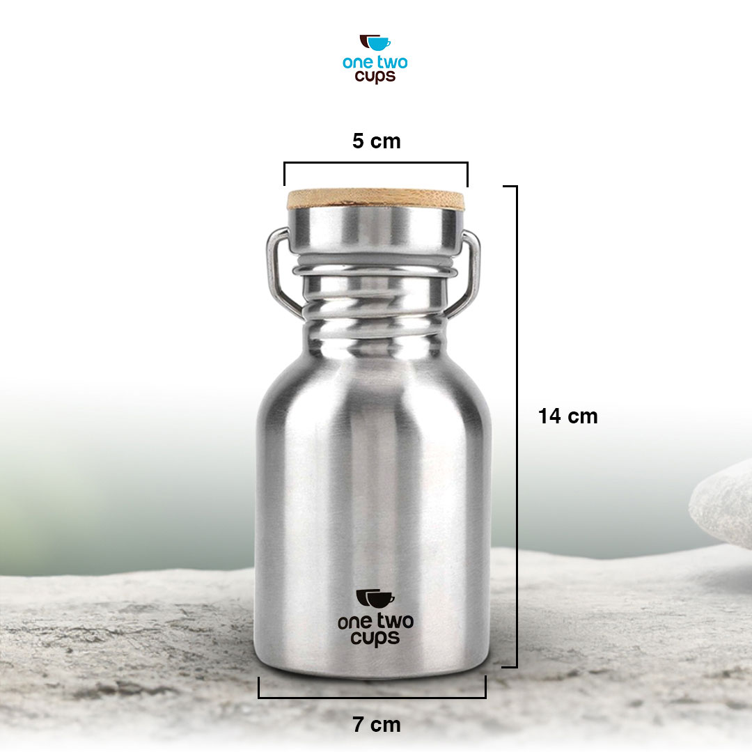 One Two Cups Botol Minum Stainless Steel Water Bottle 300ml - YM006 Gambar produk One Two Cups Botol Minum Stainless Steel Water Bottle 300ml - YM006