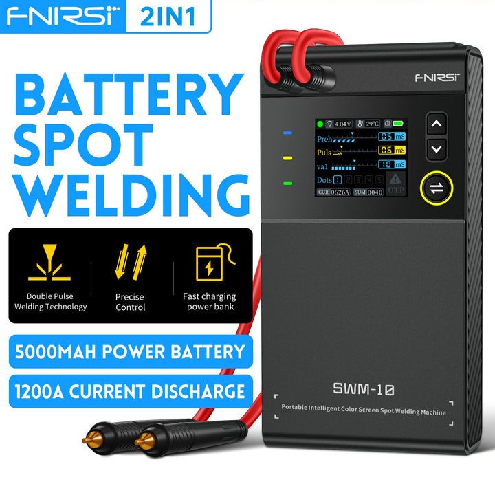 FNIRSI Mesin Las Mini Portable Spot Welding Machine Power Bank 5000mAh - SWM-10 Gambar produk FNIRSI Mesin Las Mini Portable Spot Welding Machine Power Bank 5000mAh - SWM-10