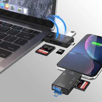 Gambar produk Elough Card Reader 6in1 Type C Micro USB 3.0 OTG SD MicroSD - EL-61