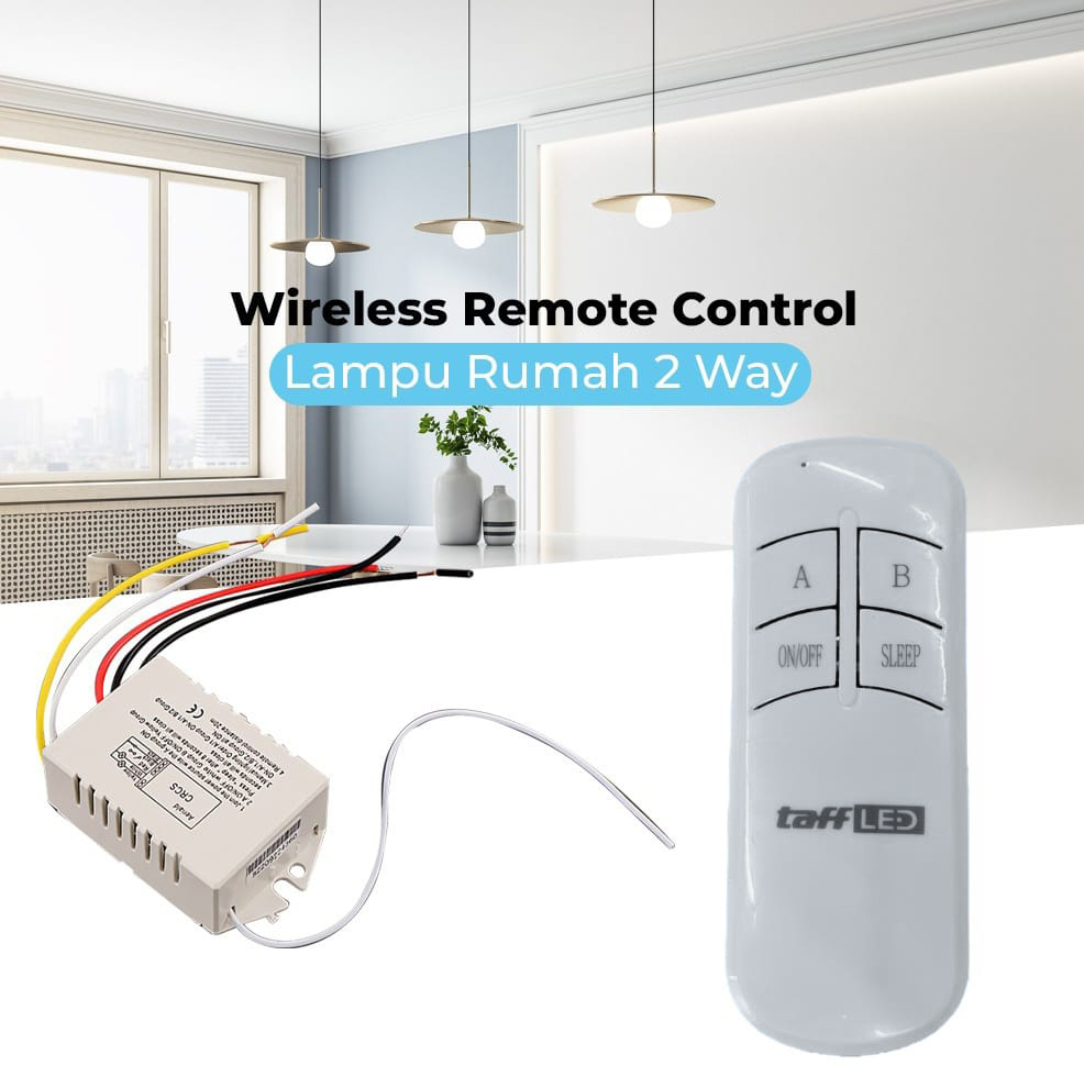 TaffLED Wireless Remote Control Lampu Rumah 2 Way - YAM802 Gambar produk TaffLED Wireless Remote Control Lampu Rumah 2 Way - YAM802
