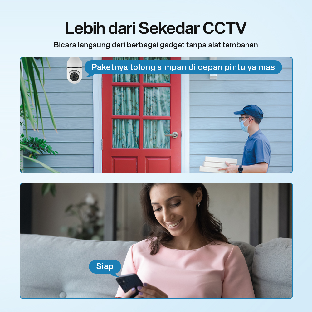 Kamera CCTV Indoor Bohlam WiFi IP Camera IR Detection E27 1080P 2MP - YS-2303 Gambar produk Kamera CCTV Indoor Bohlam WiFi IP Camera IR Detection E27 1080P 2MP - YS-2303