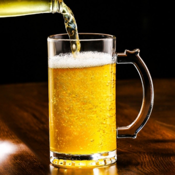 Gambar produk TREDO Gelas Mug Bir Beer Sodium Calcium Glass Drilled Bottom Cup 500ml - T515