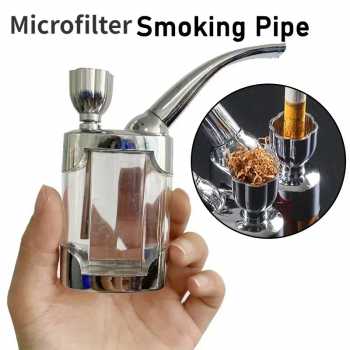 Gambar produk YAJUE Filter Rokok Air Water Smoking Hookah Pipe Stainless Steel - ZF500