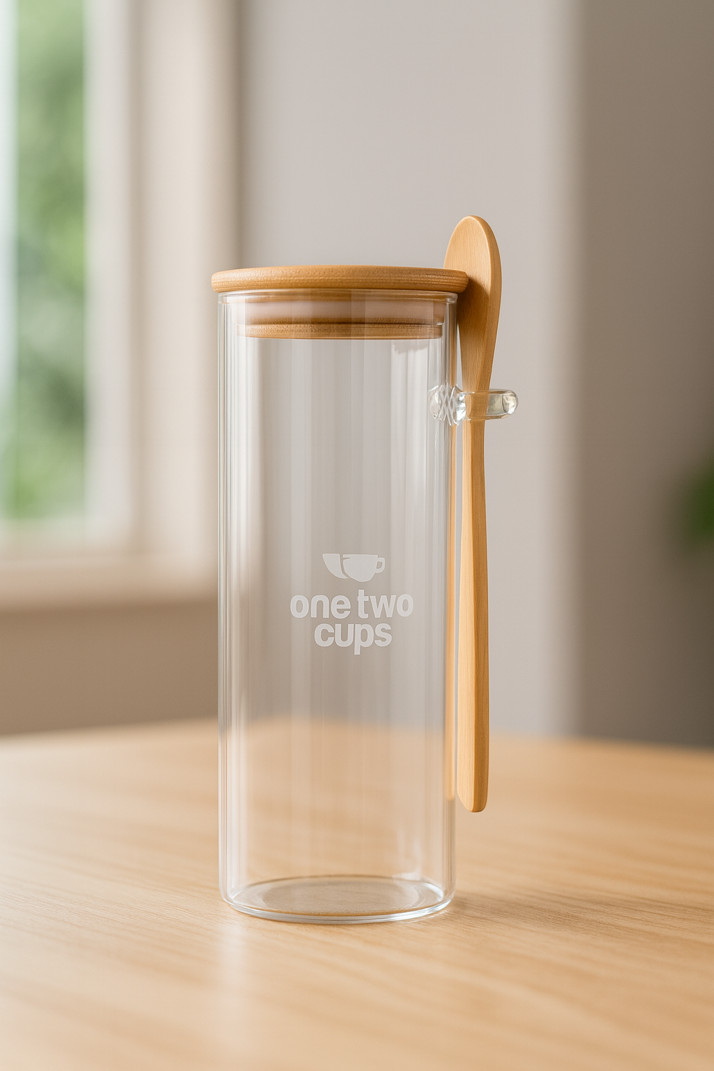 One Two Cups Toples Kaca Penyimpanan Makanan Storage with Bamboo Lid 450ml - FM-LD1 Gambar produk One Two Cups Toples Kaca Penyimpanan Makanan Storage with Bamboo Lid 450ml - FM-LD1