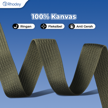 Gambar produk Rhodey Craftman Tali Ikat Pinggang Pria Canvas Buckle Belt - B1030