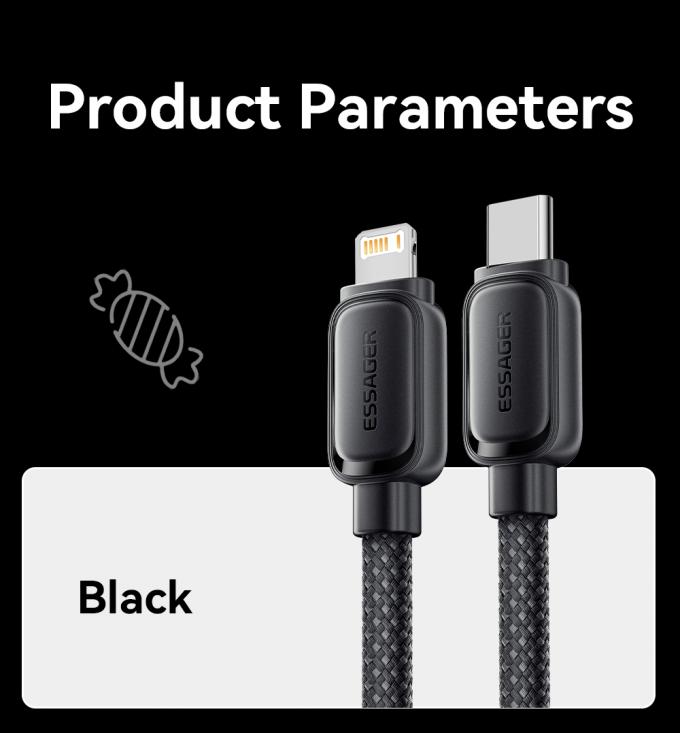 ESSAGER Kabel Data Type C to Lightning Fast Charging Magnetic 29W 1M - ES-X56 Gambar produk ESSAGER Kabel Data Type C to Lightning Fast Charging Magnetic 29W 1M - ES-X56