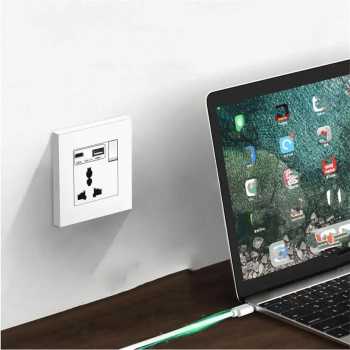 Gambar produk Taffware Stop Kontak Dinding UK 2 Port USB Type C Socket with Switch - SR3