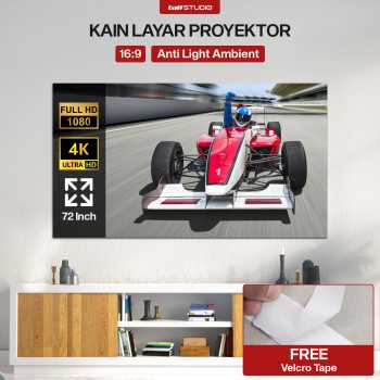 TaffSTUDIO Kain Layar Proyektor Anti-Light Ambient Screen Curtain 16:9 - L21