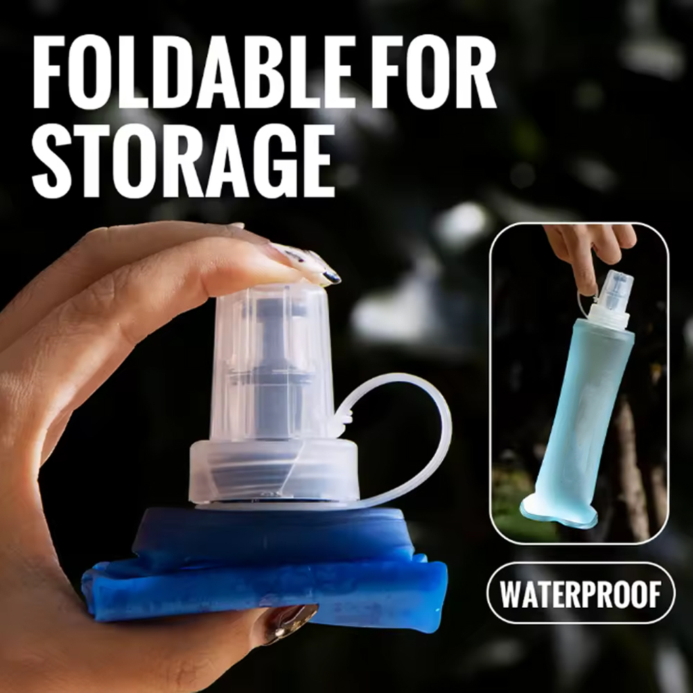 TaffSPORT Botol Minum Soft Flask Foldable Sport Water TPU 450ml - TFG-11 Gambar produk TaffSPORT Botol Minum Soft Flask Foldable Sport Water TPU 450ml - TFG-11