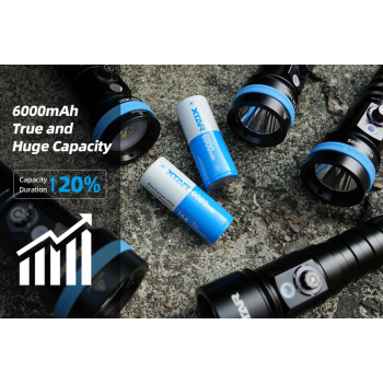 Gambar produk XTAR Baterai Rechargeable 26650 Li-Ion 6000mAh 3.6V 10A 1 PCS - XT-60