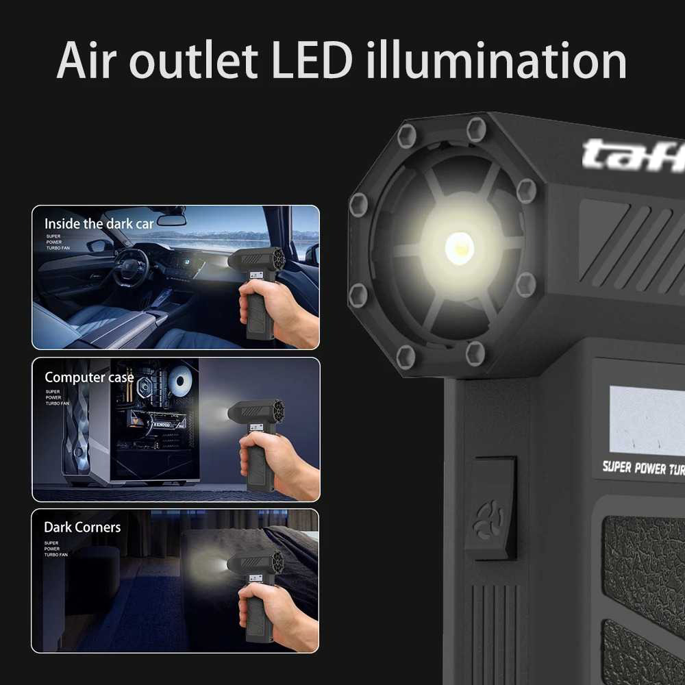 Gambar produk Taffware Air Duster Blower Vacuum Turbo Jet Fan 130000RPM 8000Pa 184W - P30