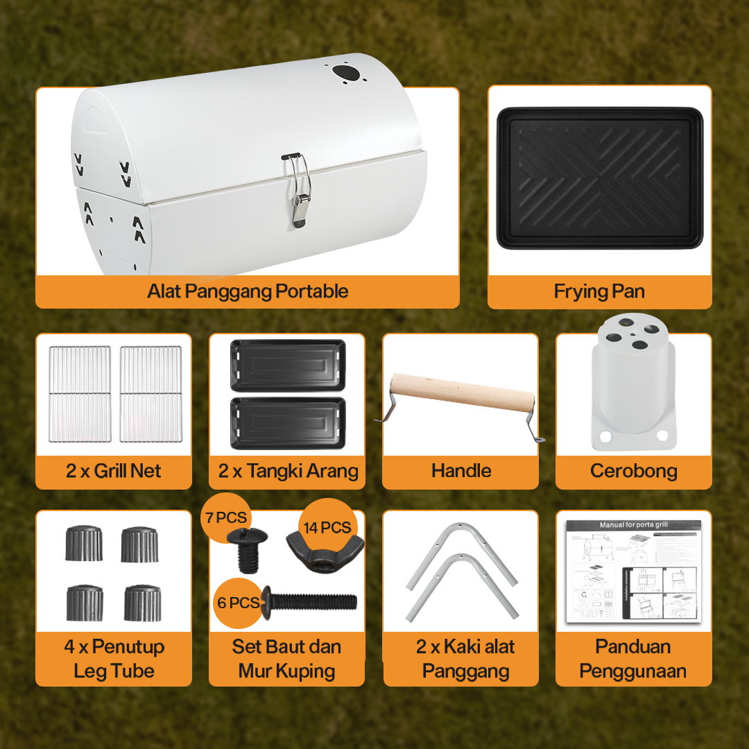 Xbess Alat Panggang Arang Portable BBQ Outdoor Grill Stove with Pan - K-707 Gambar produk Xbess Alat Panggang Arang Portable BBQ Outdoor Grill Stove with Pan - K-707