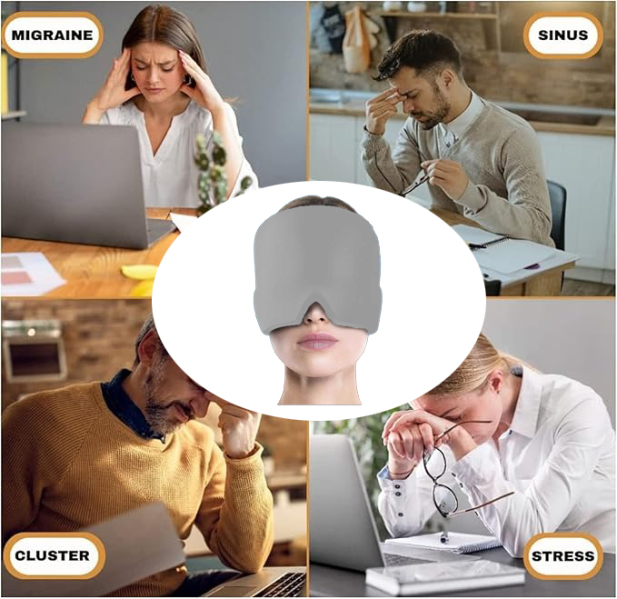 Gambar produk RMS Alat Terapi Kompres Kepala Migrain Gel Ice Cold Migraine Cap 220g - RS033