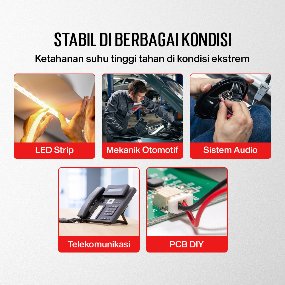 Gambar produk ALLWELL Kabel AWG Silicone Extra Soft Temperature Resistant Wire 1M 9 AWG - MU-5