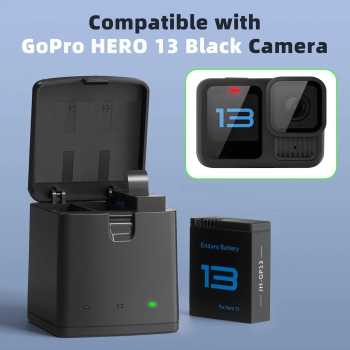 Gambar produk FUCHU Charger Baterai Box Fast Charging GoPro Hero 13 3 Slot - FC-30