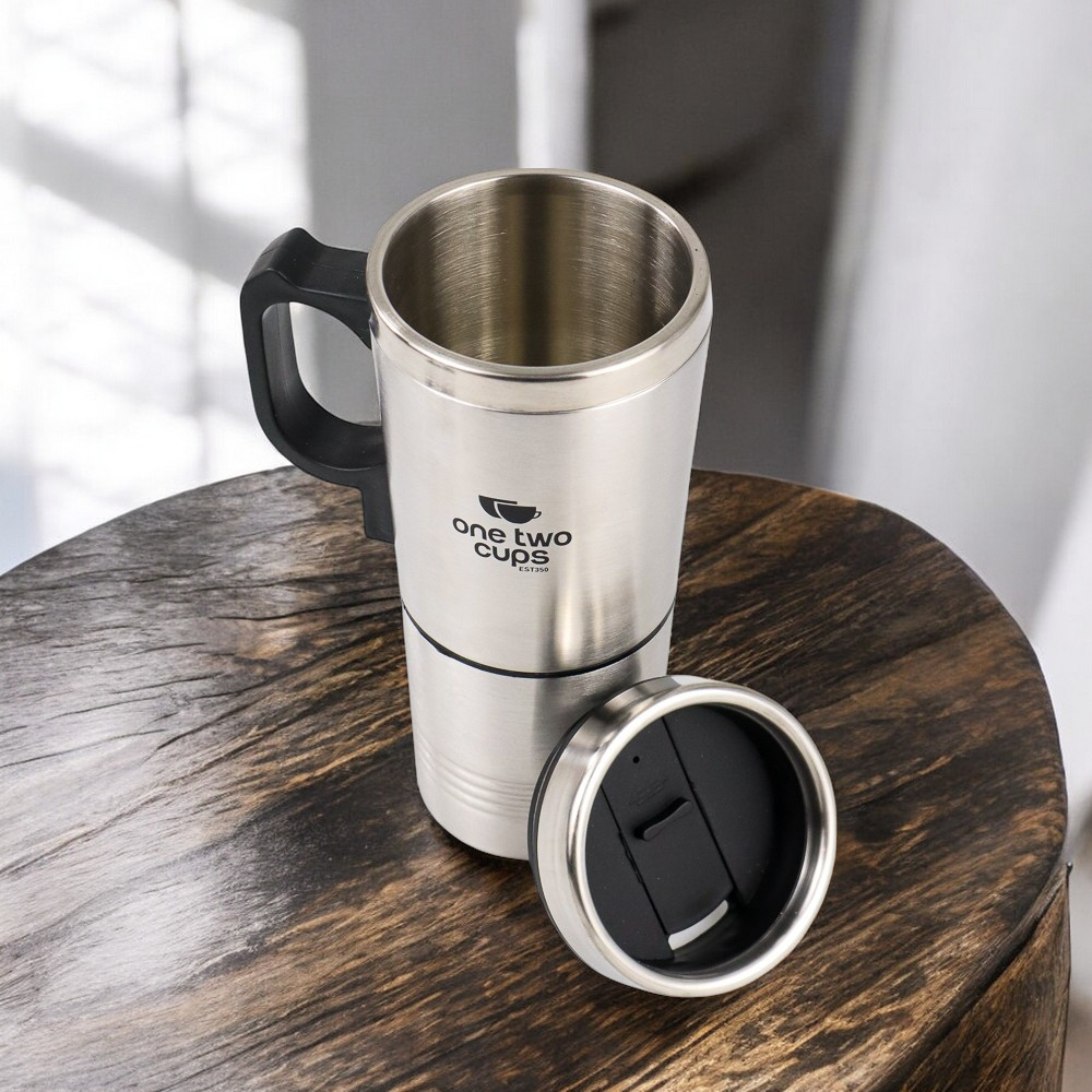One Two Cups Cangkir Pemanas Air Elektrik Mobil Travel Mug 350ml 150ml - EST350 Gambar produk One Two Cups Cangkir Pemanas Air Elektrik Mobil Travel Mug 350ml 150ml - EST350