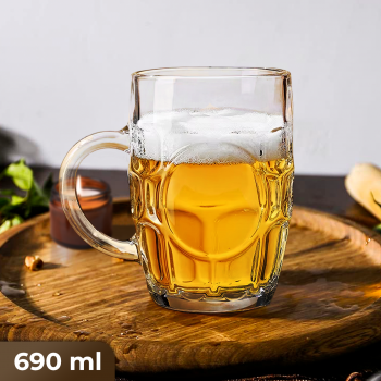 TREDO Gelas Mug Bir Sodium Calcium Glass Pineapple Draft Pattern 690ml - T69