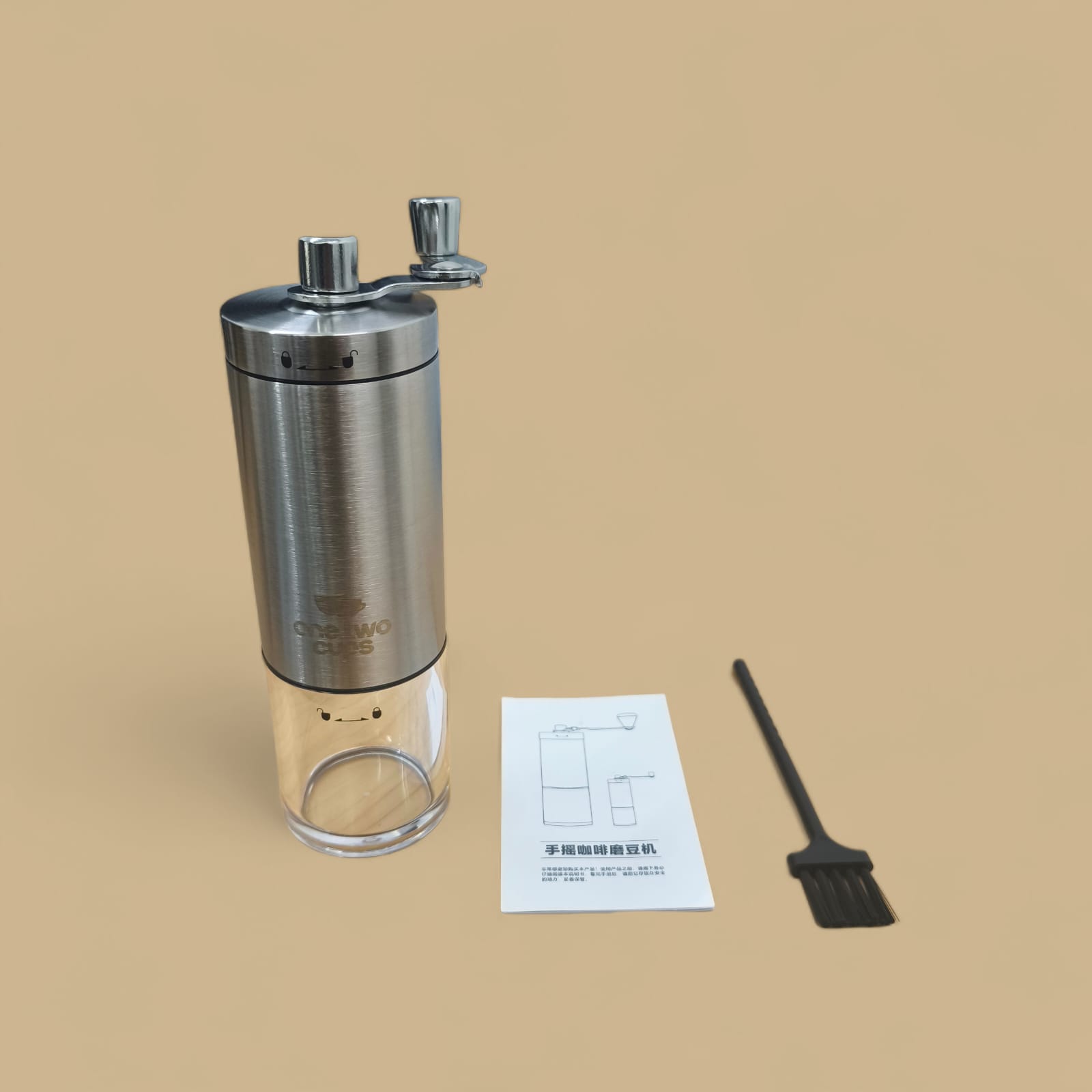 One Two Cups Alat Penggiling Kopi Manual Coffee Grinder Adjustable - 5014 Gambar produk One Two Cups Alat Penggiling Kopi Manual Coffee Grinder Adjustable - 5014