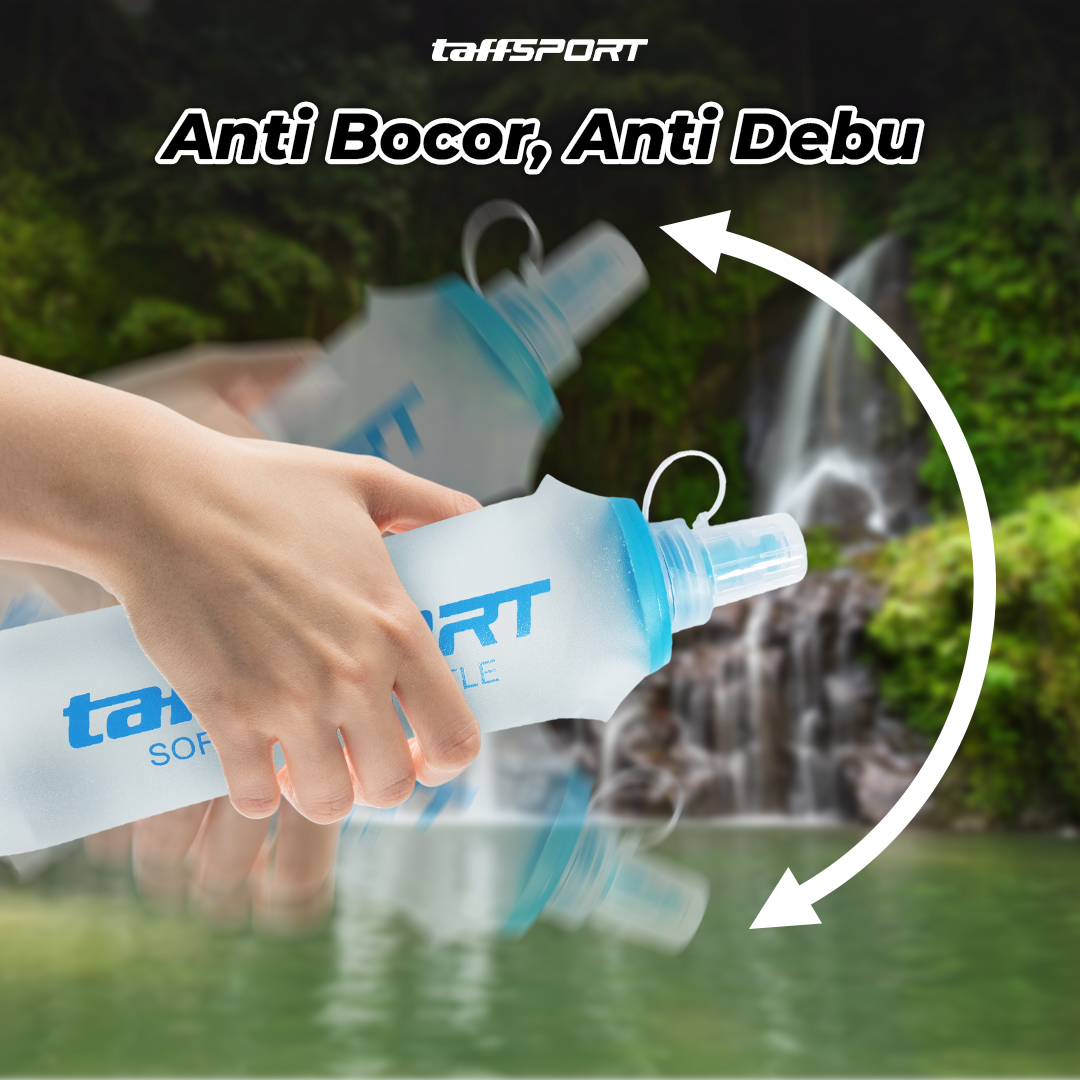 TaffSPORT Botol Minum Soft Flask Foldable Sport Water TPU 500 ml - TF009 Gambar produk TaffSPORT Botol Minum Soft Flask Foldable Sport Water TPU 500 ml - TF009