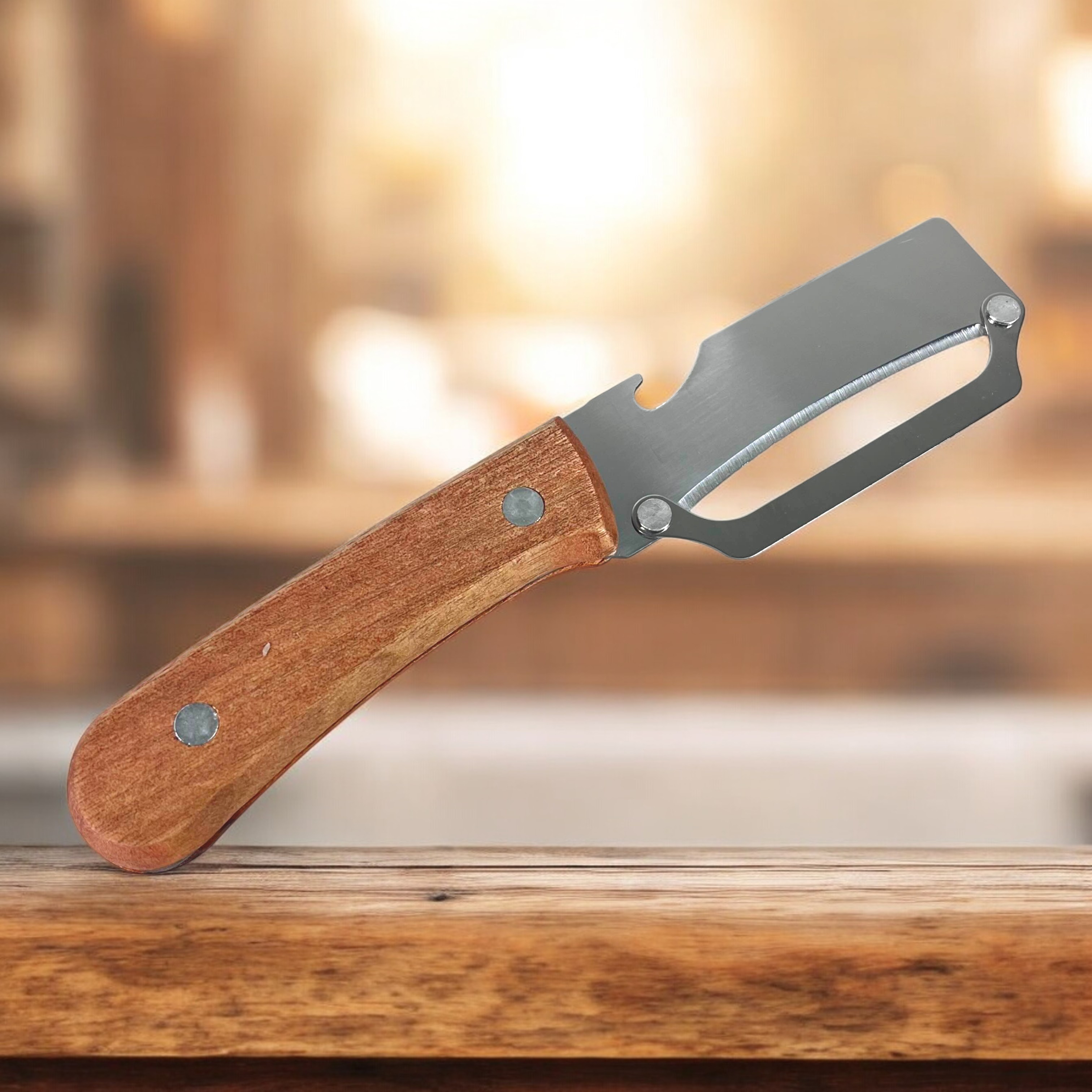 CMGF Pisau Pengupas Buah Sayur 2in1 Pembuka Botol Multifunctional - CM-21 Gambar produk CMGF Pisau Pengupas Buah Sayur 2in1 Pembuka Botol Multifunctional - CM-21