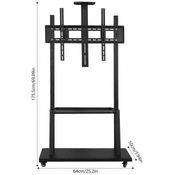 Gambar produk IBOWZ Bracket TV Floor Stand Wheel VESA 900x600 for 42-100 Inch TV - KM-1800