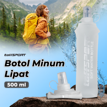 TaffSPORT Botol Minum Lipat Soft Flask Running Water Bottle 500ml - TF-50