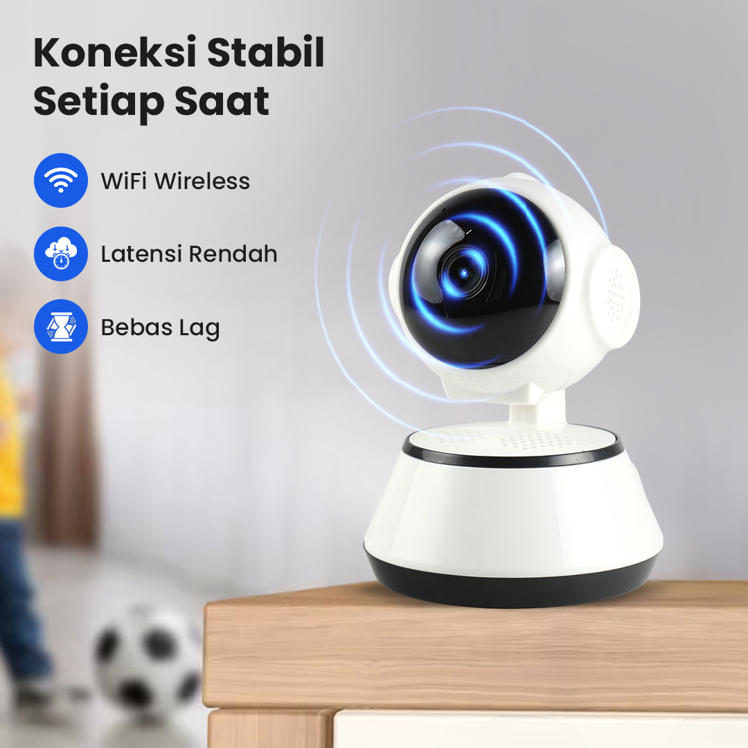 V380 Pro Kamera CCTV Indoor WiFi IP Camera Motion Detection 720P 1MP - Q6X Gambar produk V380 Pro Kamera CCTV Indoor WiFi IP Camera Motion Detection 720P 1MP - Q6X