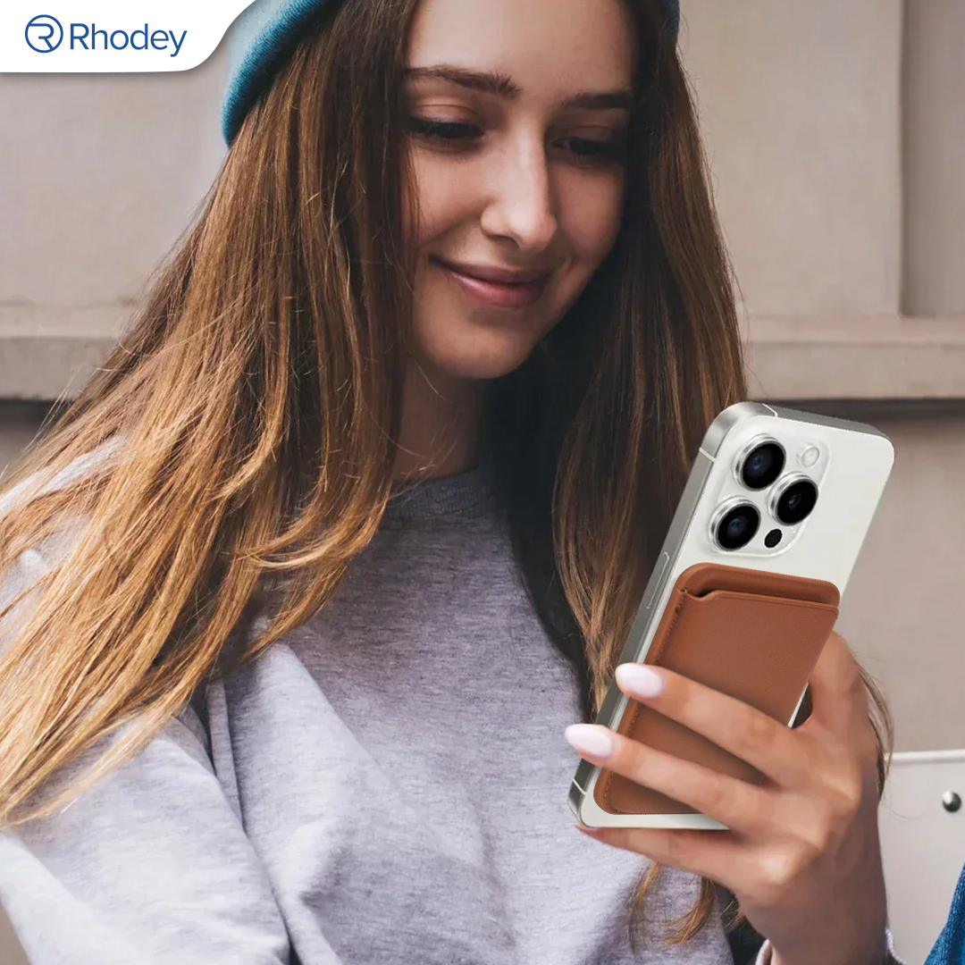 Rhodey Dompet Kartu Magnetic Card Holder MagSafe PU Leather for iPhone - WM-95 Gambar produk Rhodey Dompet Kartu Magnetic Card Holder MagSafe PU Leather for iPhone - WM-95