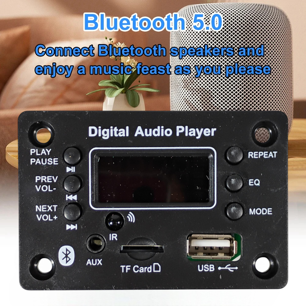 ICANING Amplifier Board Audio Player Bluetooth USB FM DIY 80W 12V - G016 Gambar produk ICANING Amplifier Board Audio Player Bluetooth USB FM DIY 80W 12V - G016