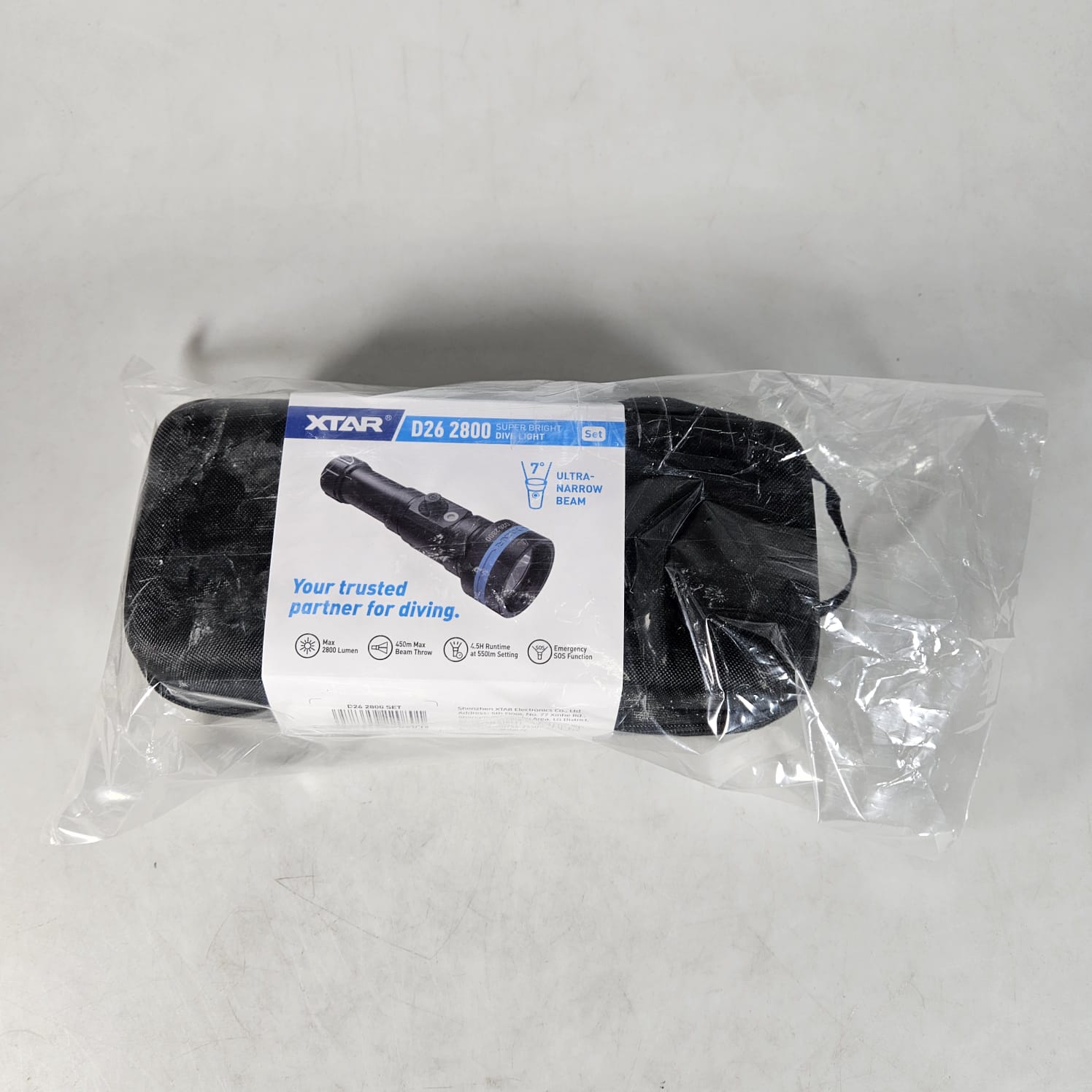 XTAR Senter Selam Diving Flashlight LED High Beam IPX8 2800 Lumens - D26 2800 Gambar produk XTAR Senter Selam Diving Flashlight LED High Beam IPX8 2800 Lumens - D26 2800