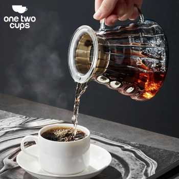 Gambar produk One Two Cups Teko Kopi Coffee Server V60 Drip Pour Over Borosilicate 600ml - XGS-36/60/80