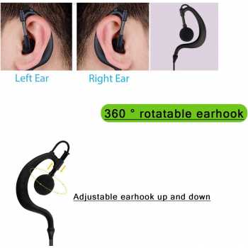 Gambar produk RETEVIS Headset Mikrofon In-ear C Type for HT Walkie Talkie 2 Pin - EEK004