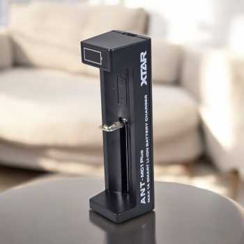 XTAR Charger Baterai 1 Slot 14500 18650 18650 Li-Ion 3.7V LCD Type C - ANT MC1 Plus
