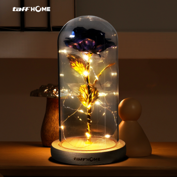 TaffHOME Lampu Meja Hias LED Mawar Beauty and The Beast Warm White - AC01