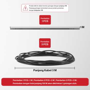 Gambar produk ALLWELL Kabel AWG Silicone Extra Soft Temperature Resistant Wire 1M 16 AWG - MU-5