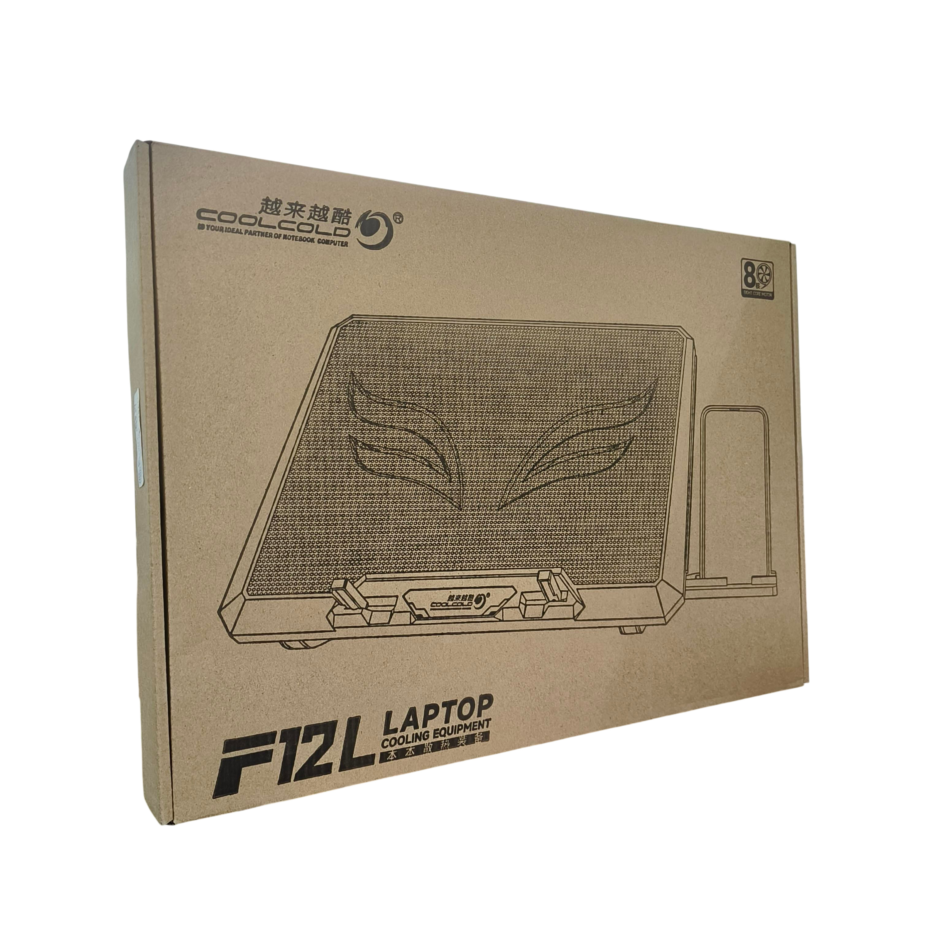 COOLCOLD Cooling Pad Laptop Gaming Kipas Pendingin 8 Fans 17.3Inch - F12L Gambar produk COOLCOLD Cooling Pad Laptop Gaming Kipas Pendingin 8 Fans 17.3Inch - F12L