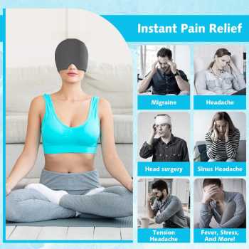 Gambar produk RMS Alat Terapi Kompres Kepala Migrain Gel Ice Cold Migraine Cap 220g - RS033